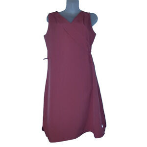 c Women's Red Sleeveless Wrap Dress Size M BG12